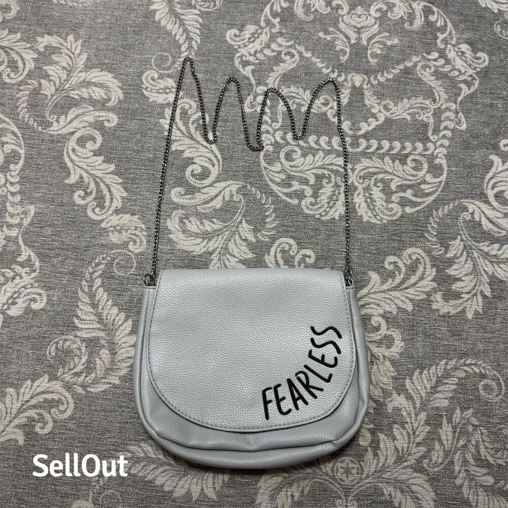 Unbranded Grey Shoulder Bag with Chain Strap Medium